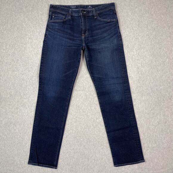Adriano Goldschmied Jeans Mens 33x32 Dark Wash The Graduate Tailored Leg - Picture 1 of 12